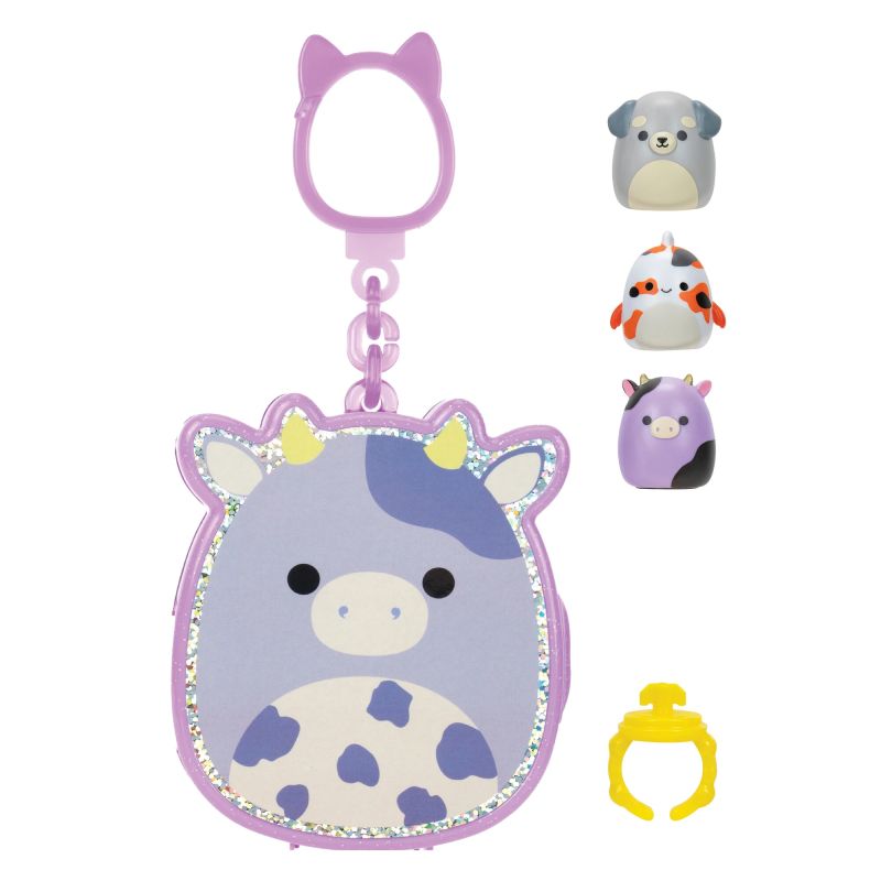 SQUISHMALLOWS CLIP-A-LONGS 3 figūriņas necaurspīdīgā iepakojumā, 2,5 cm
